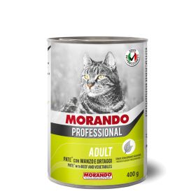 Morando Professional Cat Prof Adult Pate Govedina in zelenjava 400g konzerva