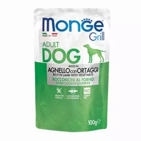 MONGE dog Grill Jagnjetina in Povrće 100 g vrečka