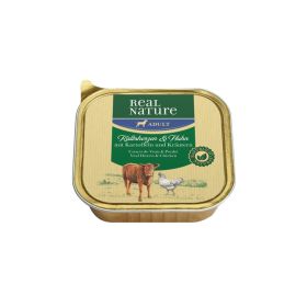 Real Nature Adult telečja srca in piščanec s krompirem 100g ALU-pak