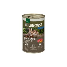 Real Nature Cat Wilderness Adult Black Earth govedina in bivol 400g konzerva