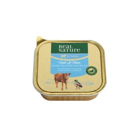 Real Nature Junior teletina in piščanec z raco in krompirjem 100g ALU-pak