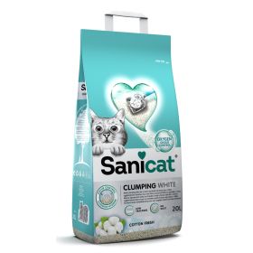 Sanicat pesek za mačke Clumping White Cotton Fresh 20 l