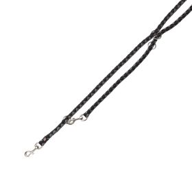 Trixie Povodec Cavo prilagodljiv S-M 200 cm/12mm črna/srebrn
