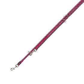 Trixie Povodec Cavo prilagodljiv S-M 200 cm/fi-12 mm temno roza/siva