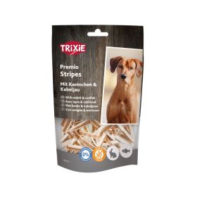 Trixie Priboljšek Premio Mini trakovi z zajcem in ribo 100g