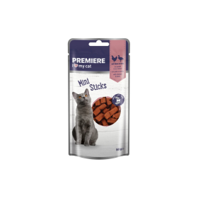 Premiere priboljšek za mačke Mini Sticks piščanec in raca 50 g