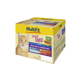 MultiFit Cat Adult Duo Classic riba v želeju Multipack 24x100 g