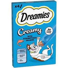 Dreamies priboljšek za mačke Creamy losos 4x10 g
