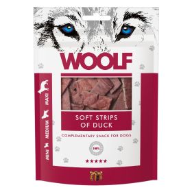 Woolf priboljšek za pse Soft Strips raca 100 g