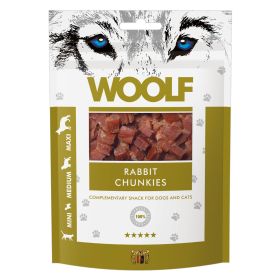 Woolf priboljšek za pse koščki zajec 100 g